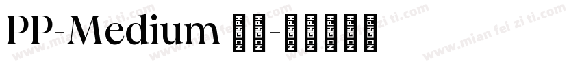 PP-Medium 常规字体转换
